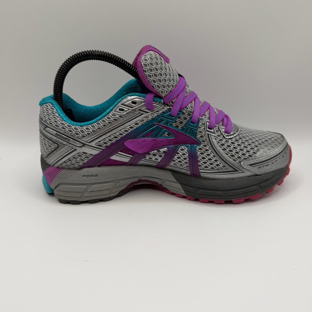 Brooks Adrenaline GTS 17 Women's Size 7 2E EX Wide Running Shoes Silver Purple - Picture 10 of 16